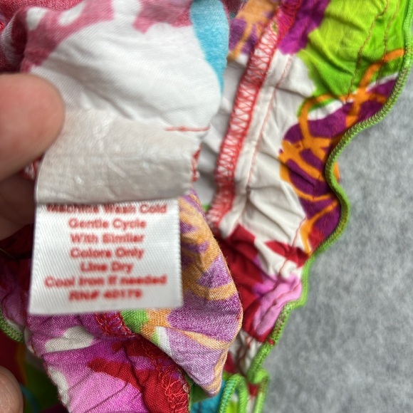 Jams World Voile Colorful Floral Hawaiian Print Ruffled Tiered Skirt Size Large - Picture 9 of 10